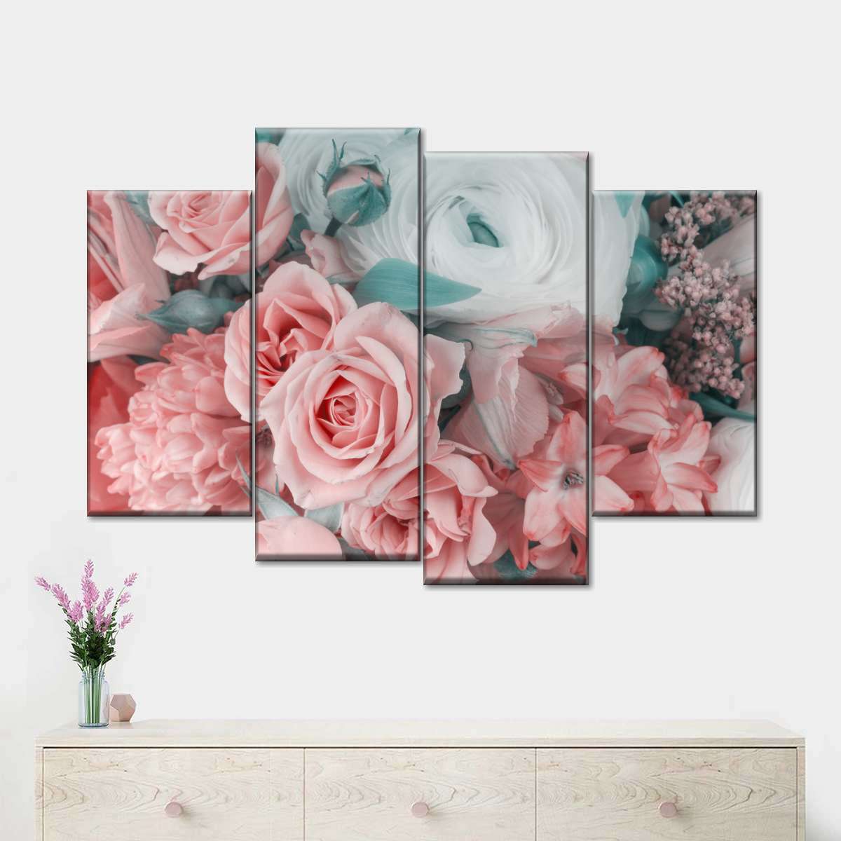 Blush Pink Floral Wall Art