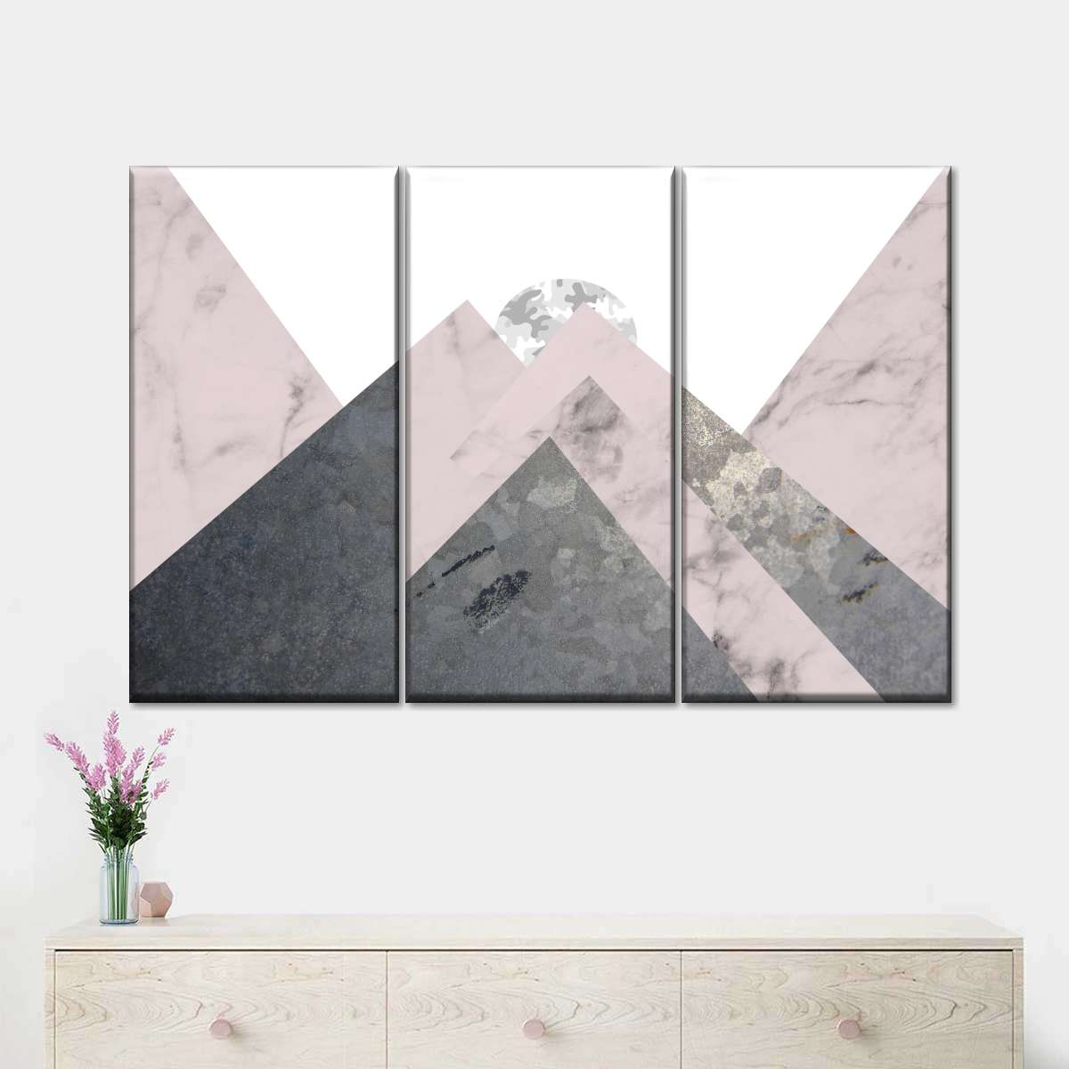 Geometric Textured Landscape Wall Art