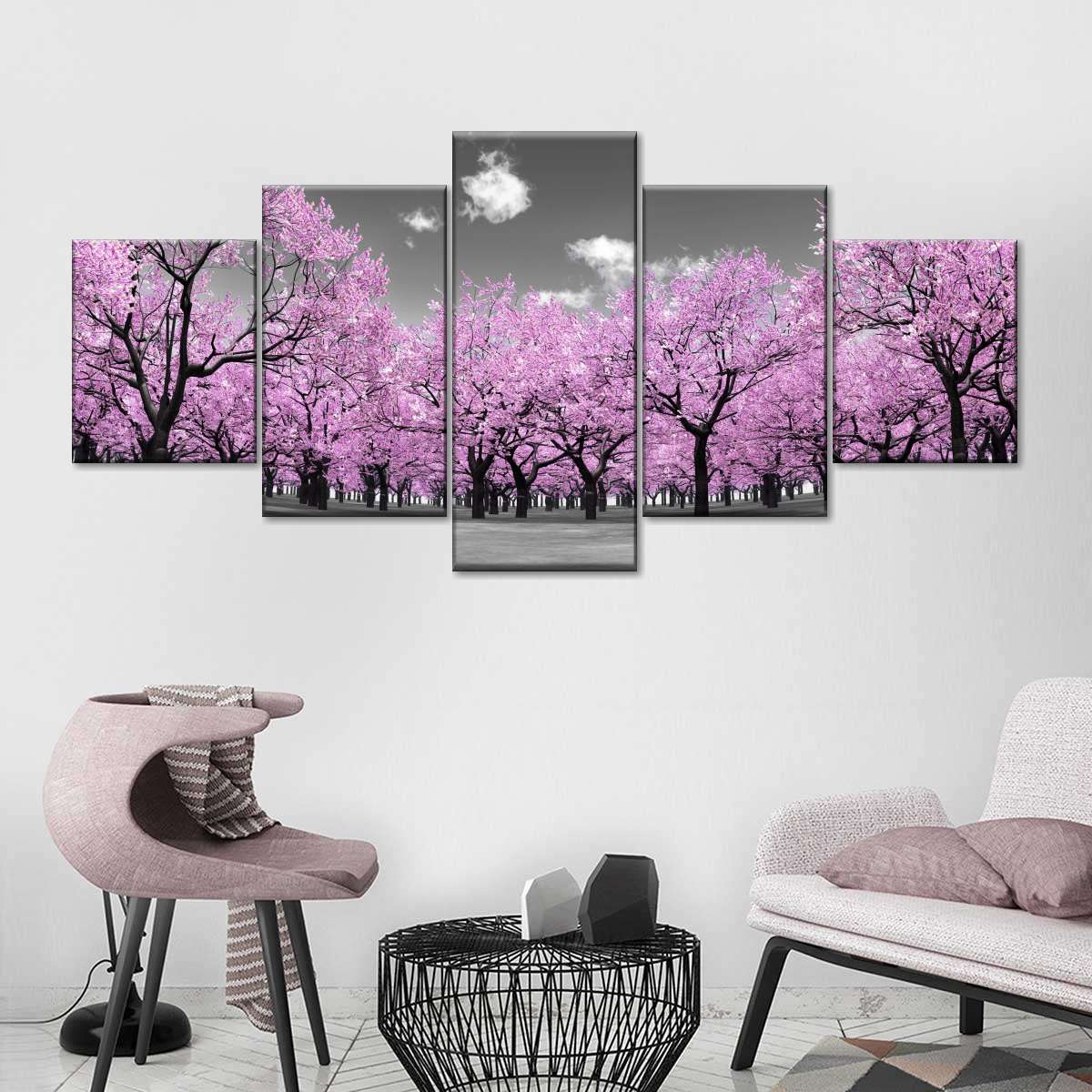 Pop Pink Forest Wall Art