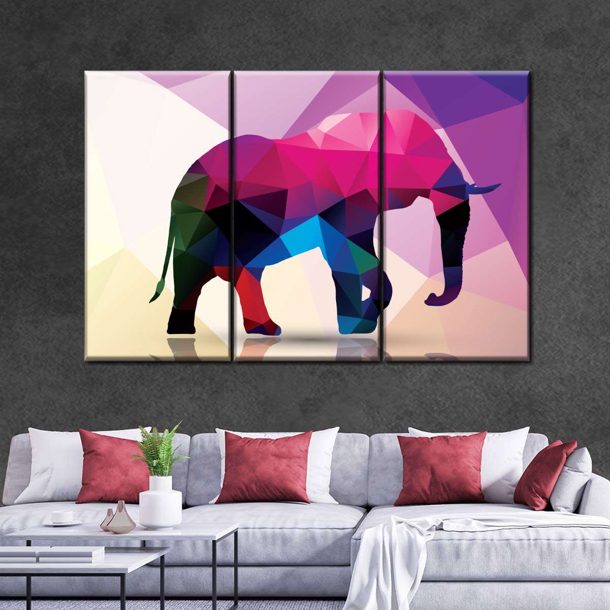 Geometric Elephant Wall Art