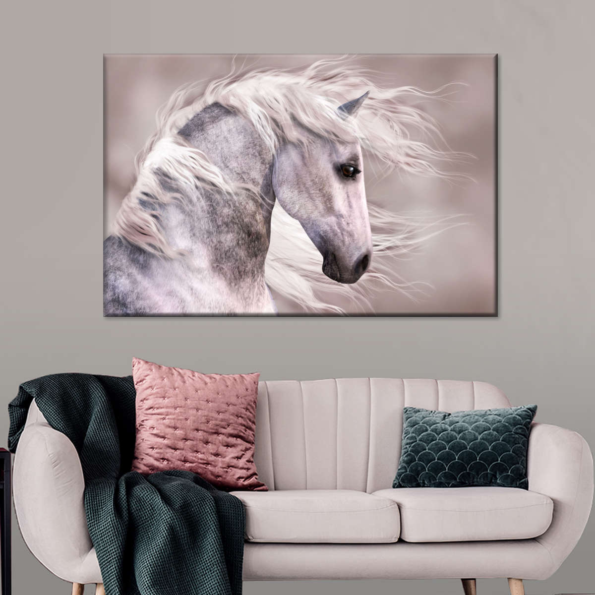 Arabian Dapple Grey Horse Wall Art