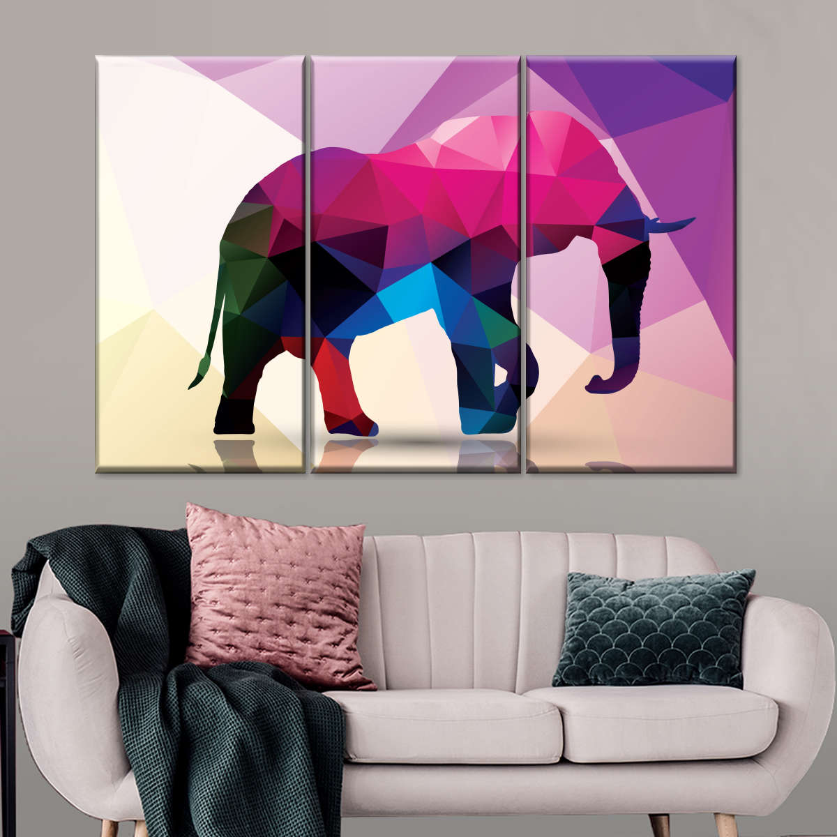 Geometric Elephant Wall Art