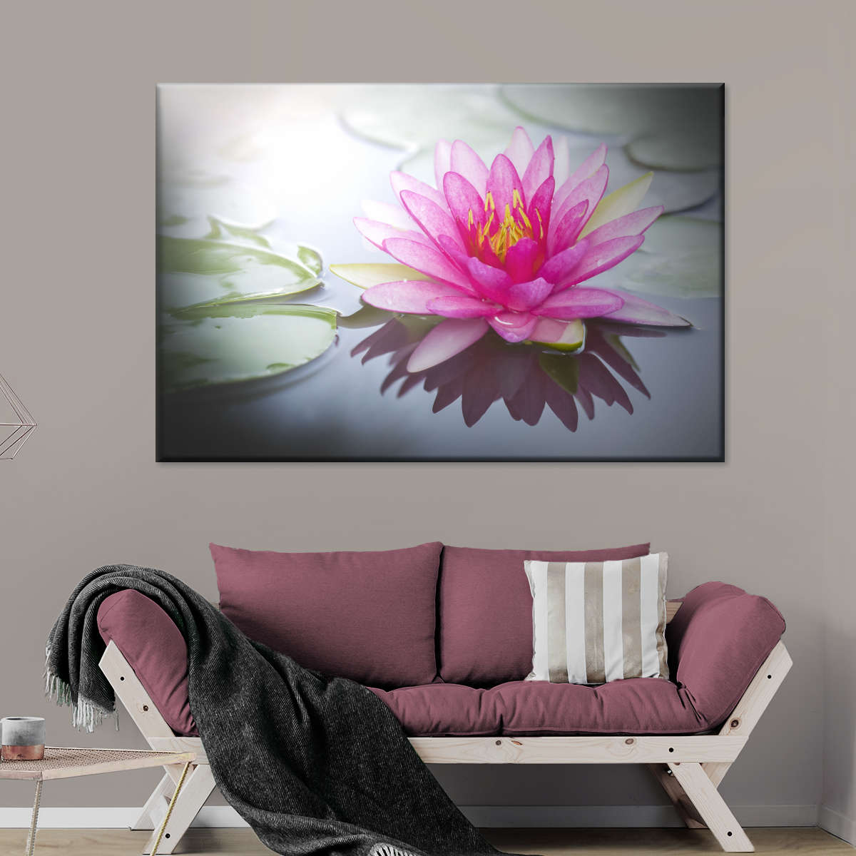 Beaming Pink Lotus Wall Art