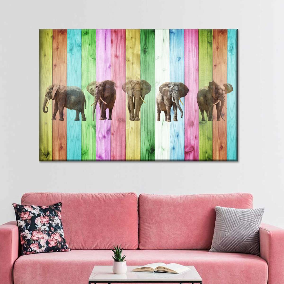 Color Stripe Elephants