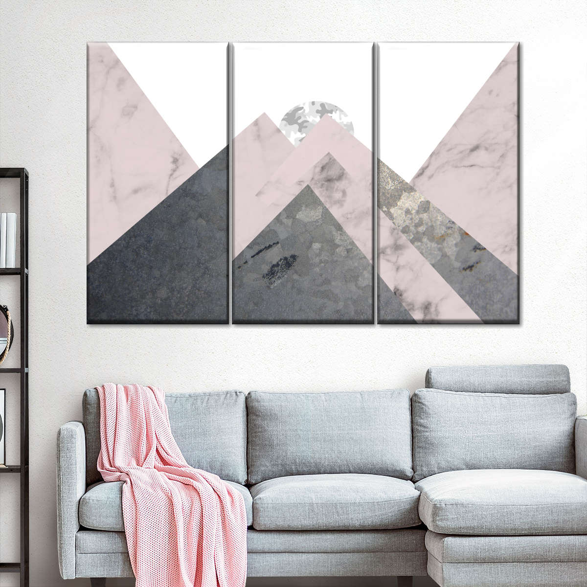 Geometric Textured Landscape Wall Art