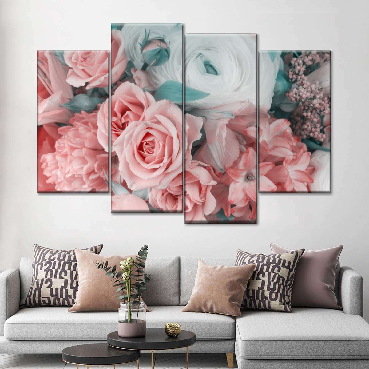 Blush Pink Floral Wall Art