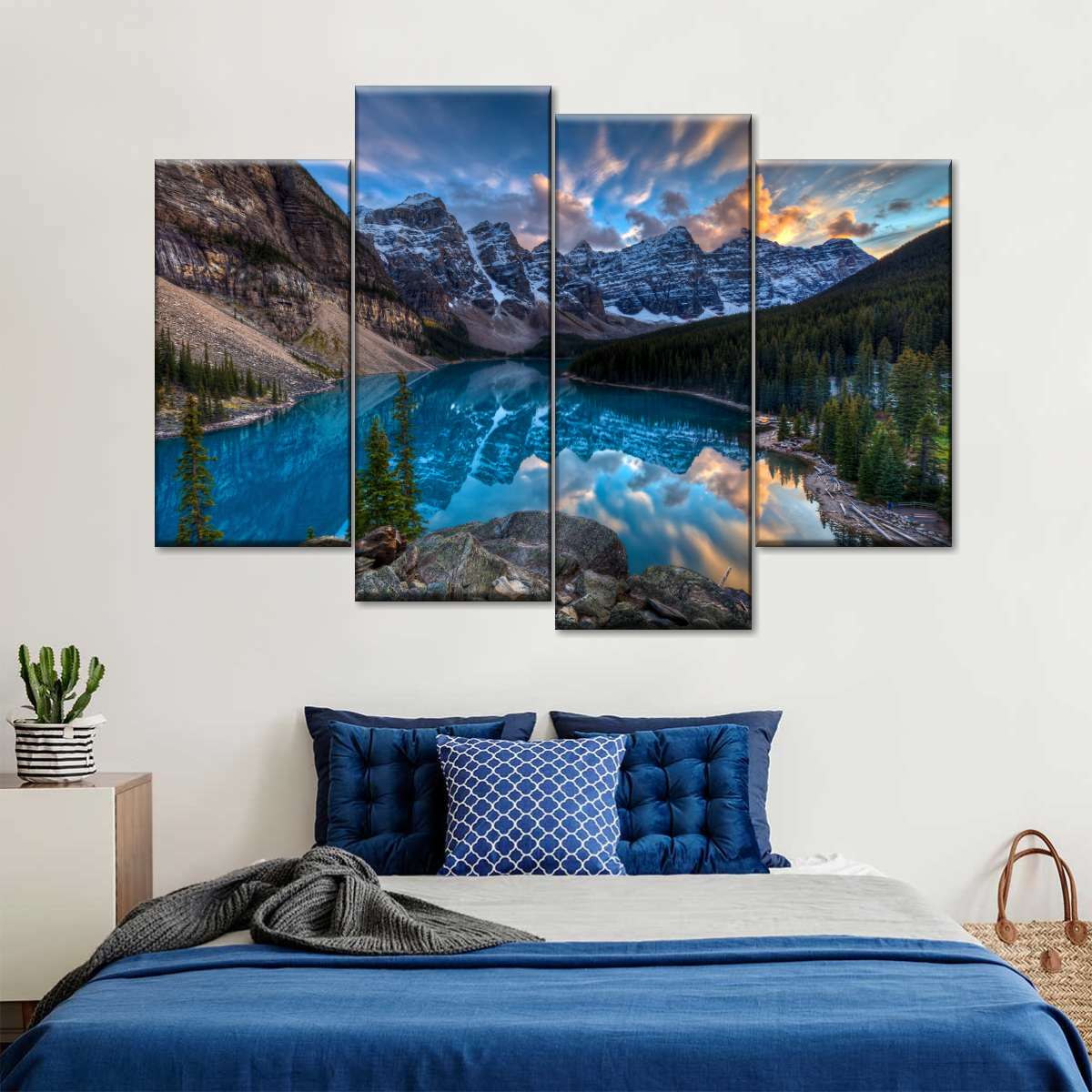 Moraine Lake Sunset Wall Art