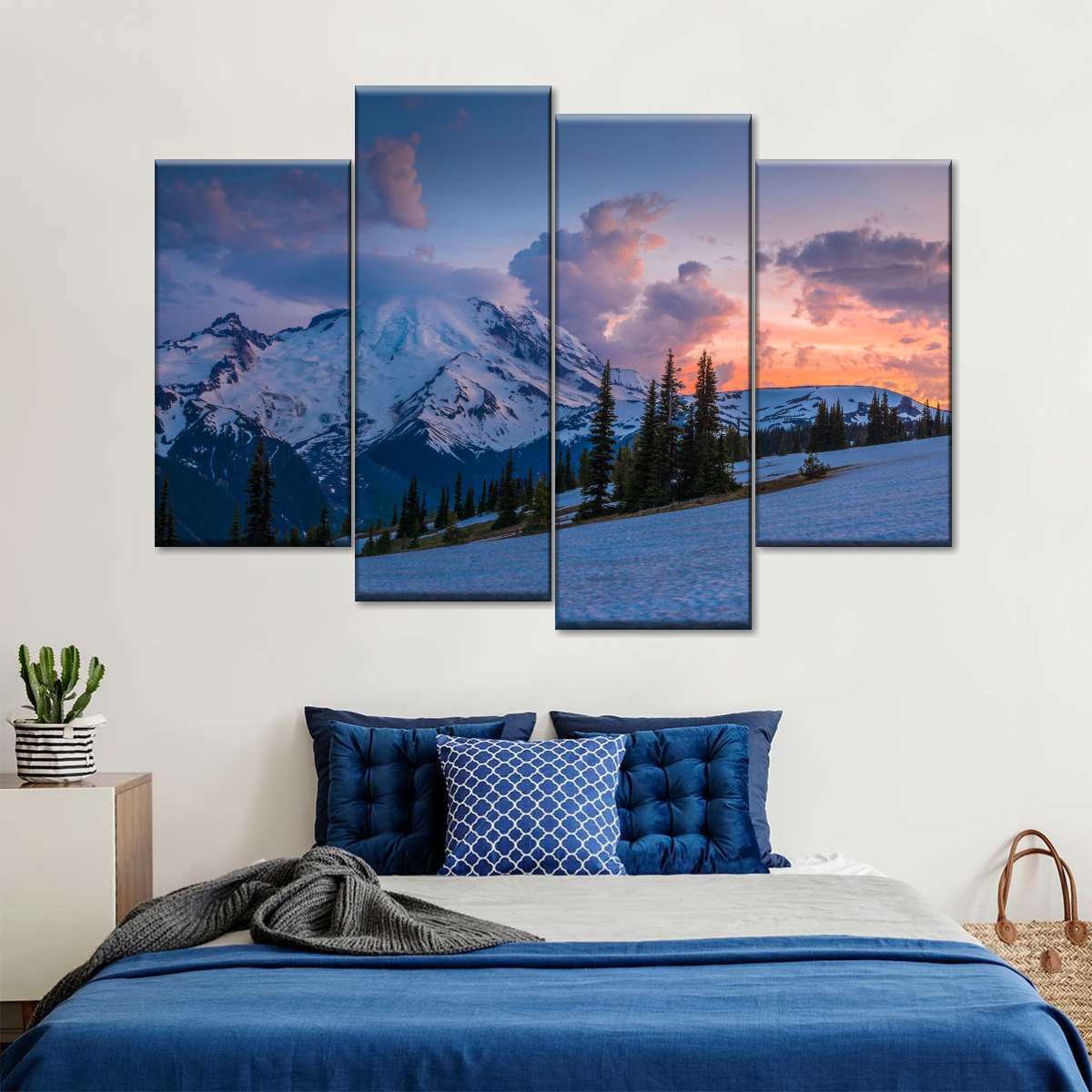 Mt. Rainier At Sunset Wall Art