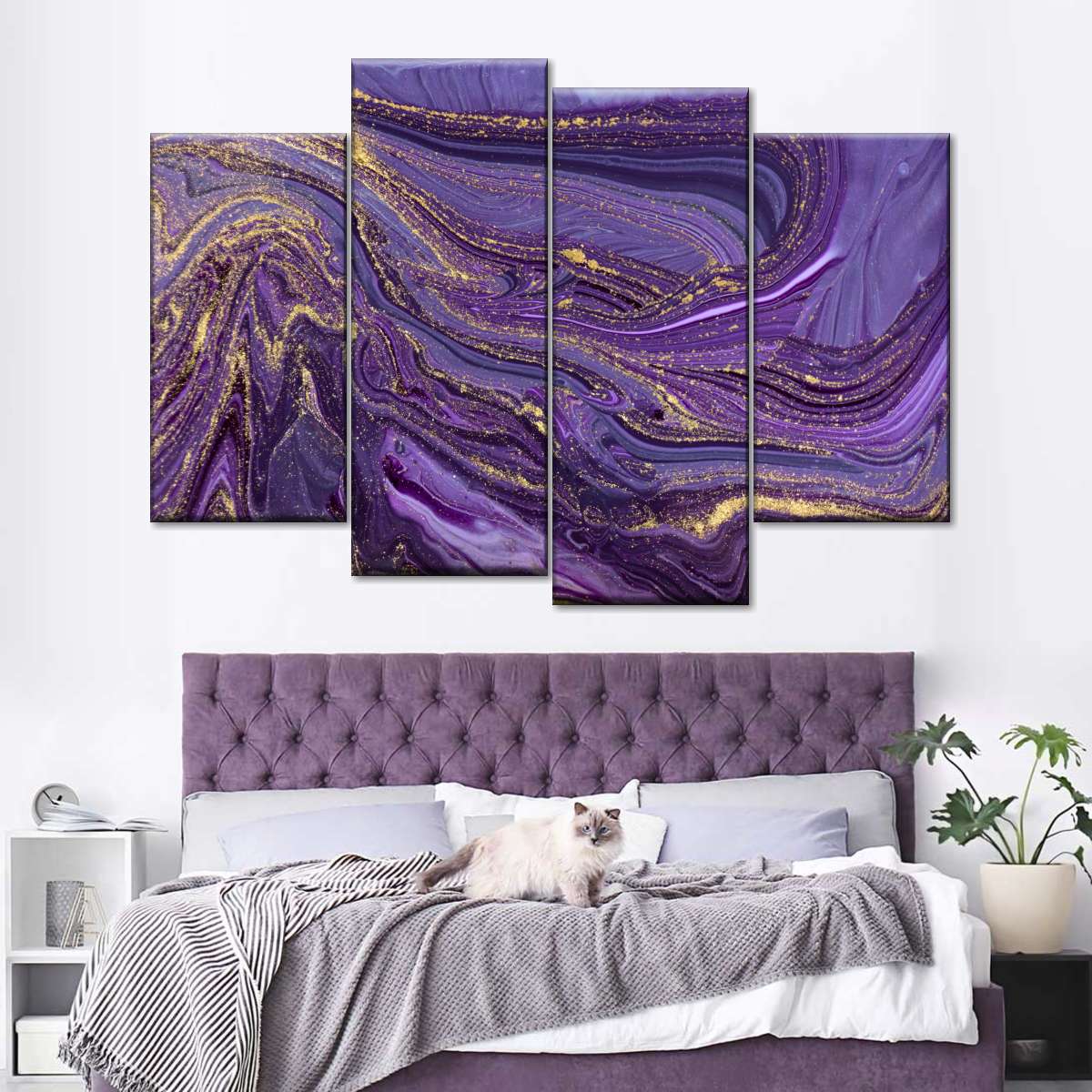 Purple Abstract Wall Art