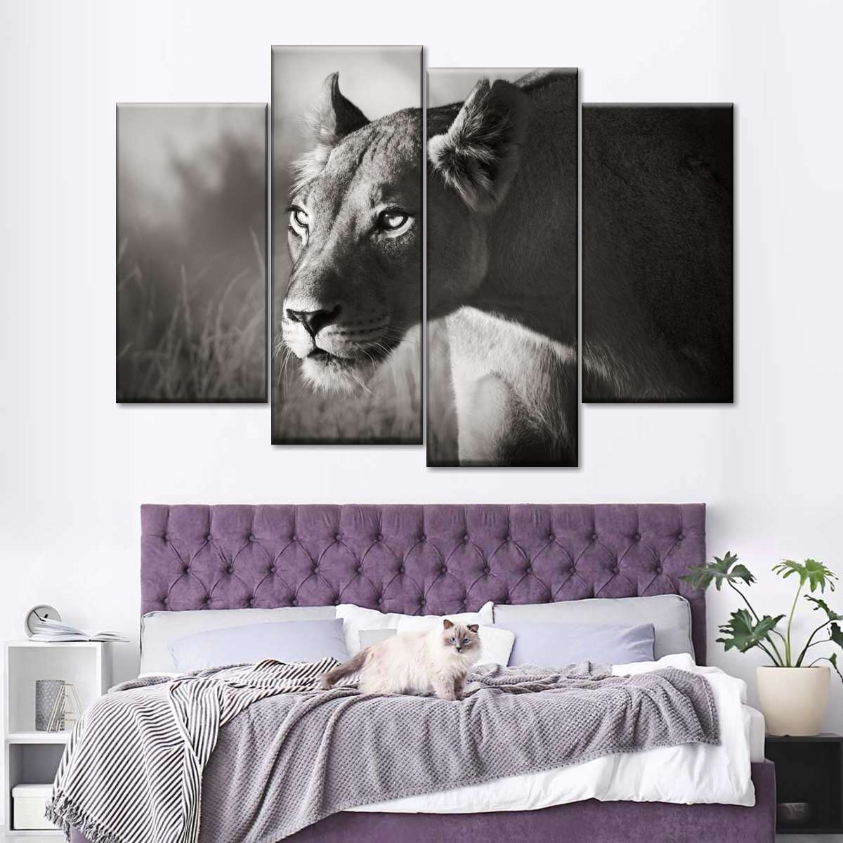 Stalking Lioness Wall Art