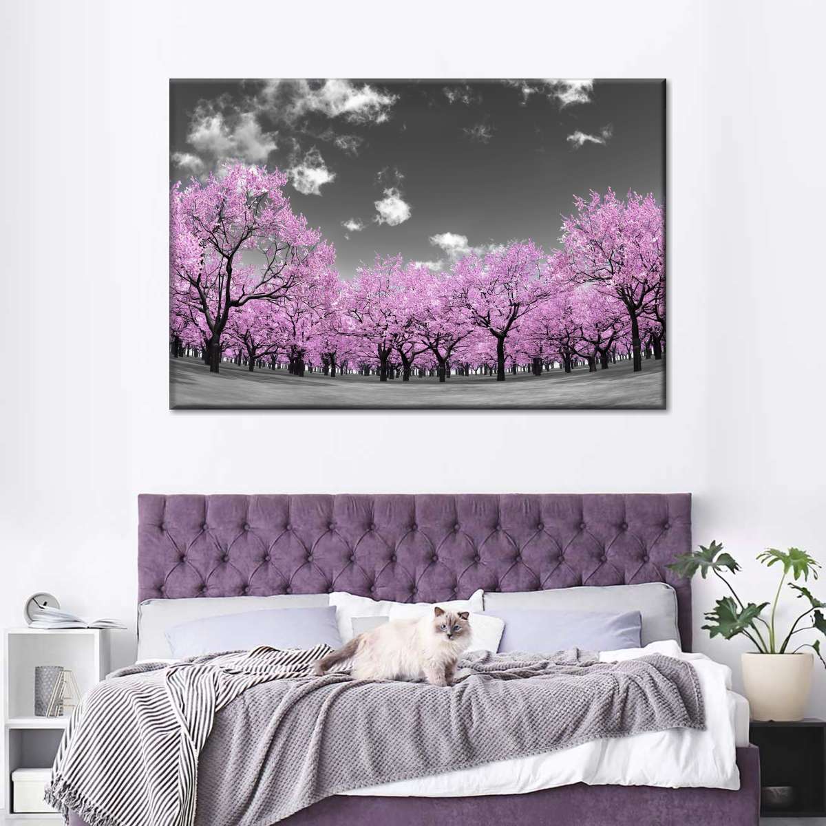 Pop Pink Forest Wall Art