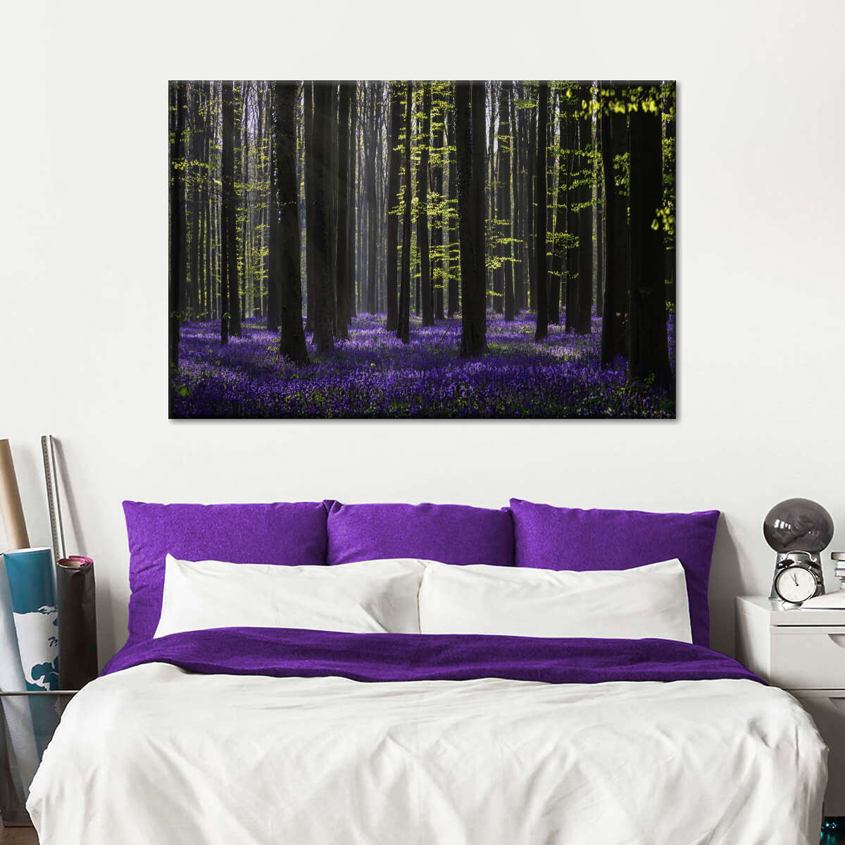 Lavender In The Forest Wall Art