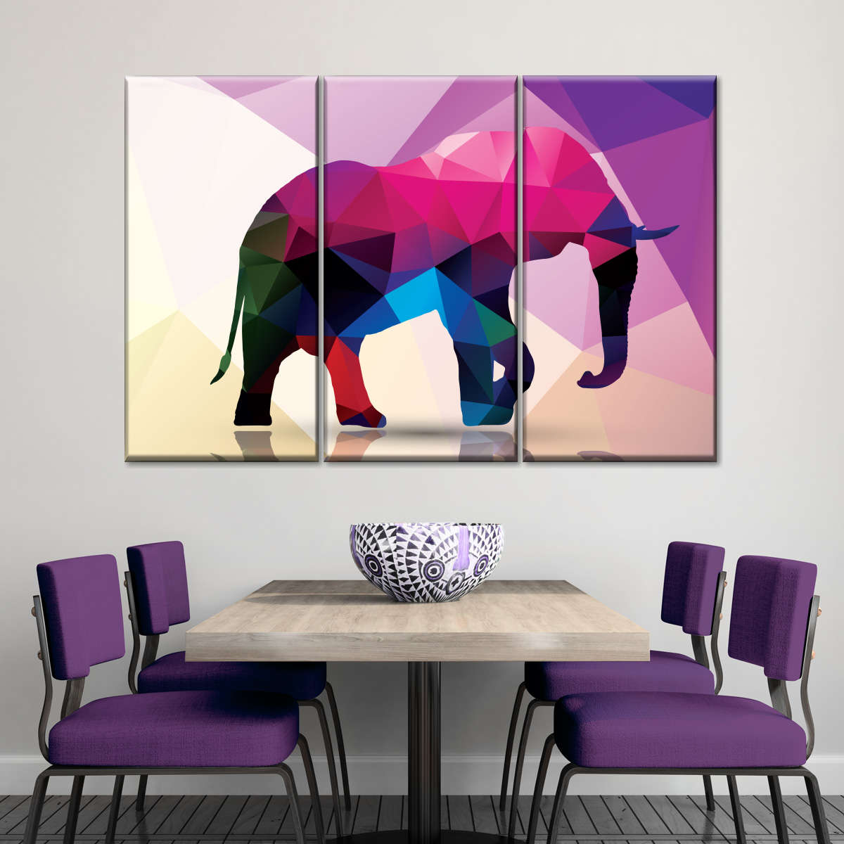 Geometric Elephant Wall Art