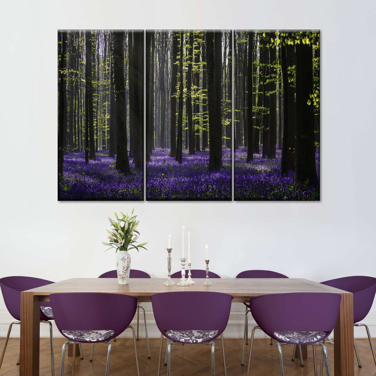 Lavender In The Forest Wall Art