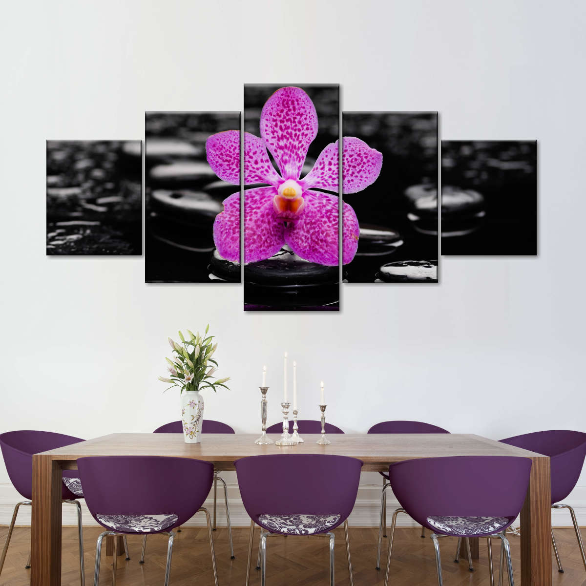 Zen Purple Orchid Wall Art