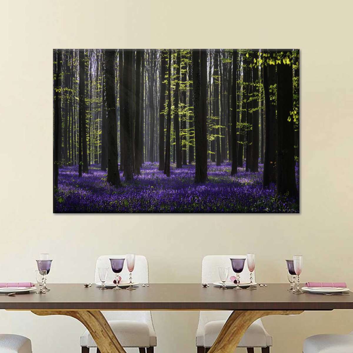 Lavender In The Forest Wall Art