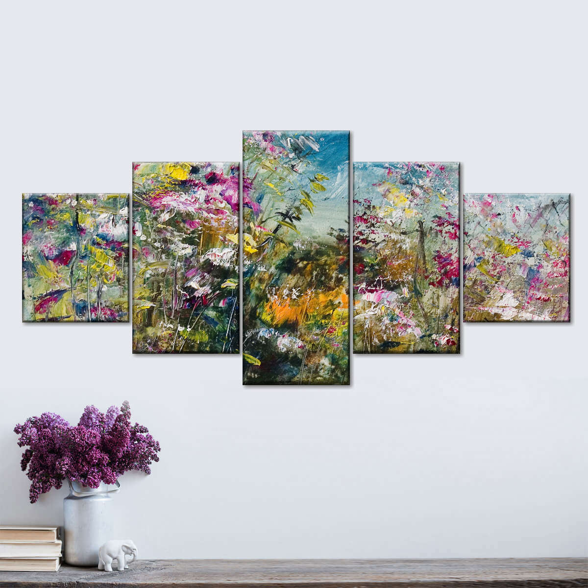 Abstract Wildflower Wall Art