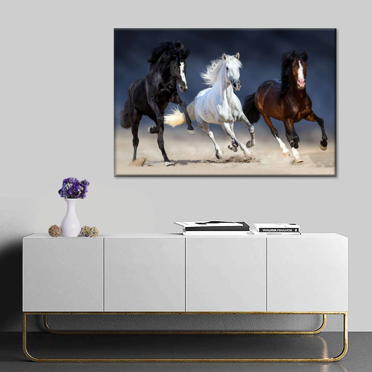 Wild Colorful Horses Wall Art