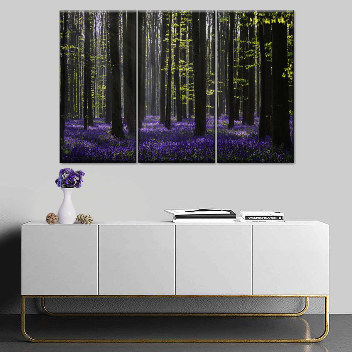 Lavender In The Forest Wall Art