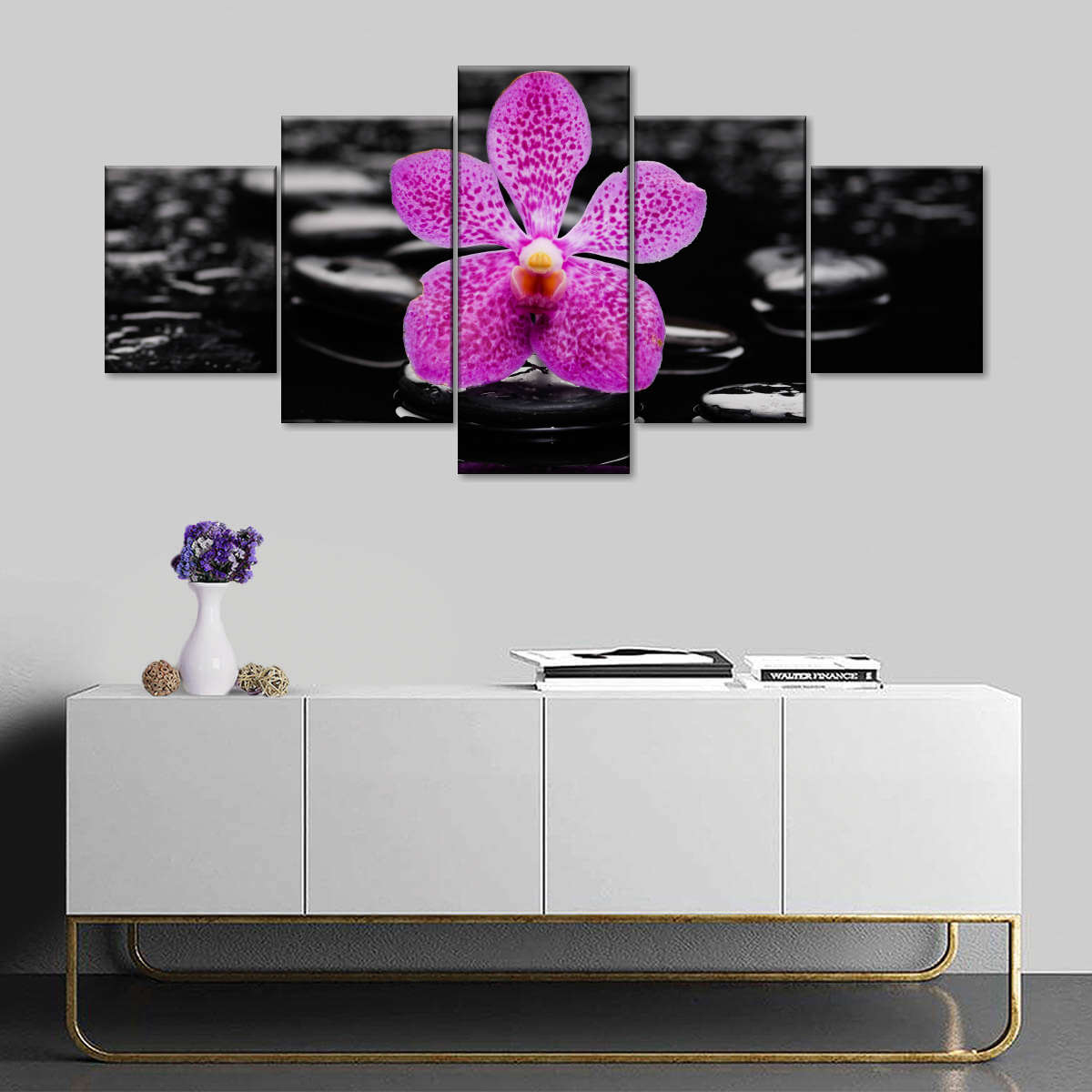 Zen Purple Orchid Wall Art