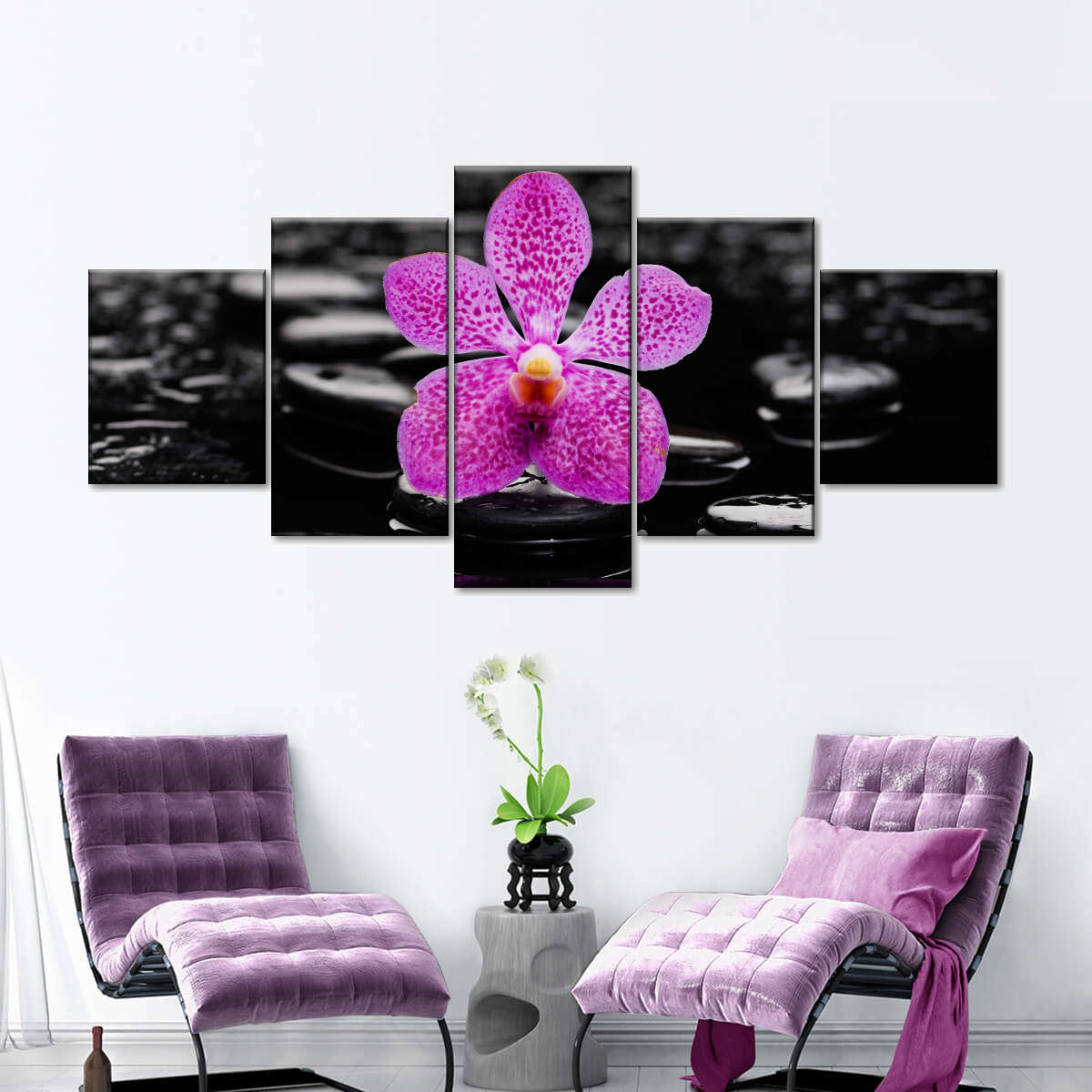 Zen Purple Orchid Wall Art