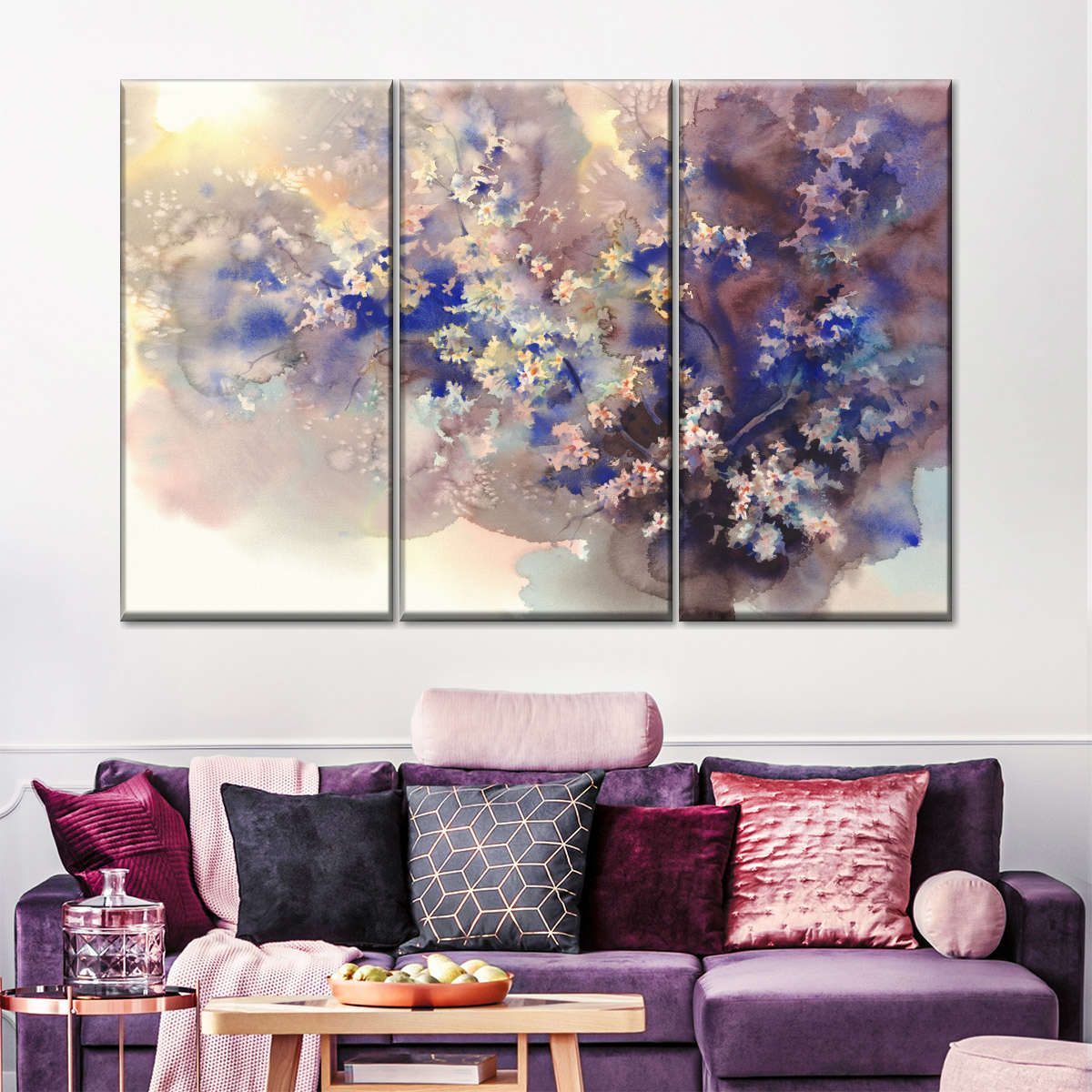 Cherry Floral Abstract Wall Art