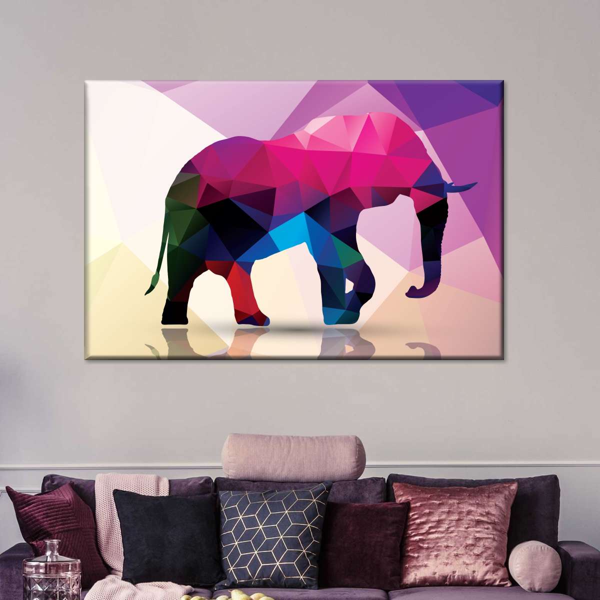 Geometric Elephant Wall Art