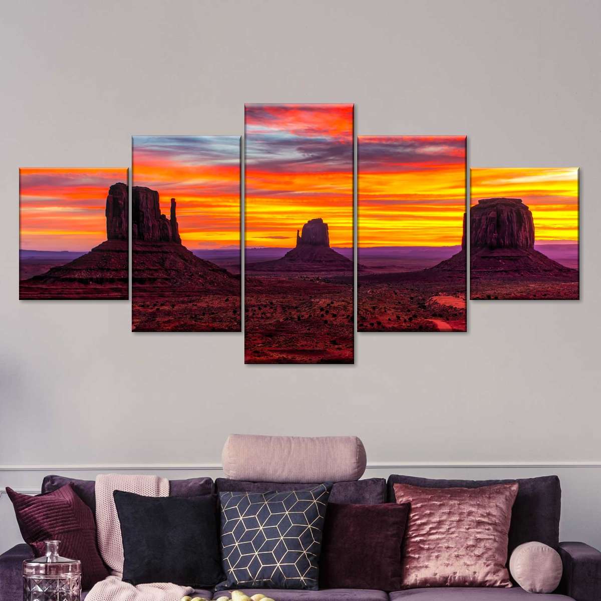 Monument Valley At Sunset Wall Art