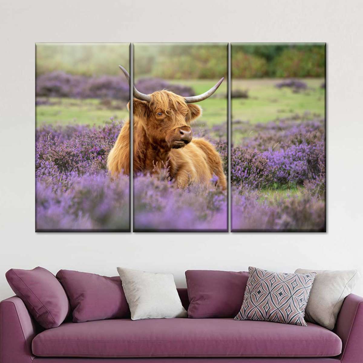 Highland Cow Paradise Wall Art