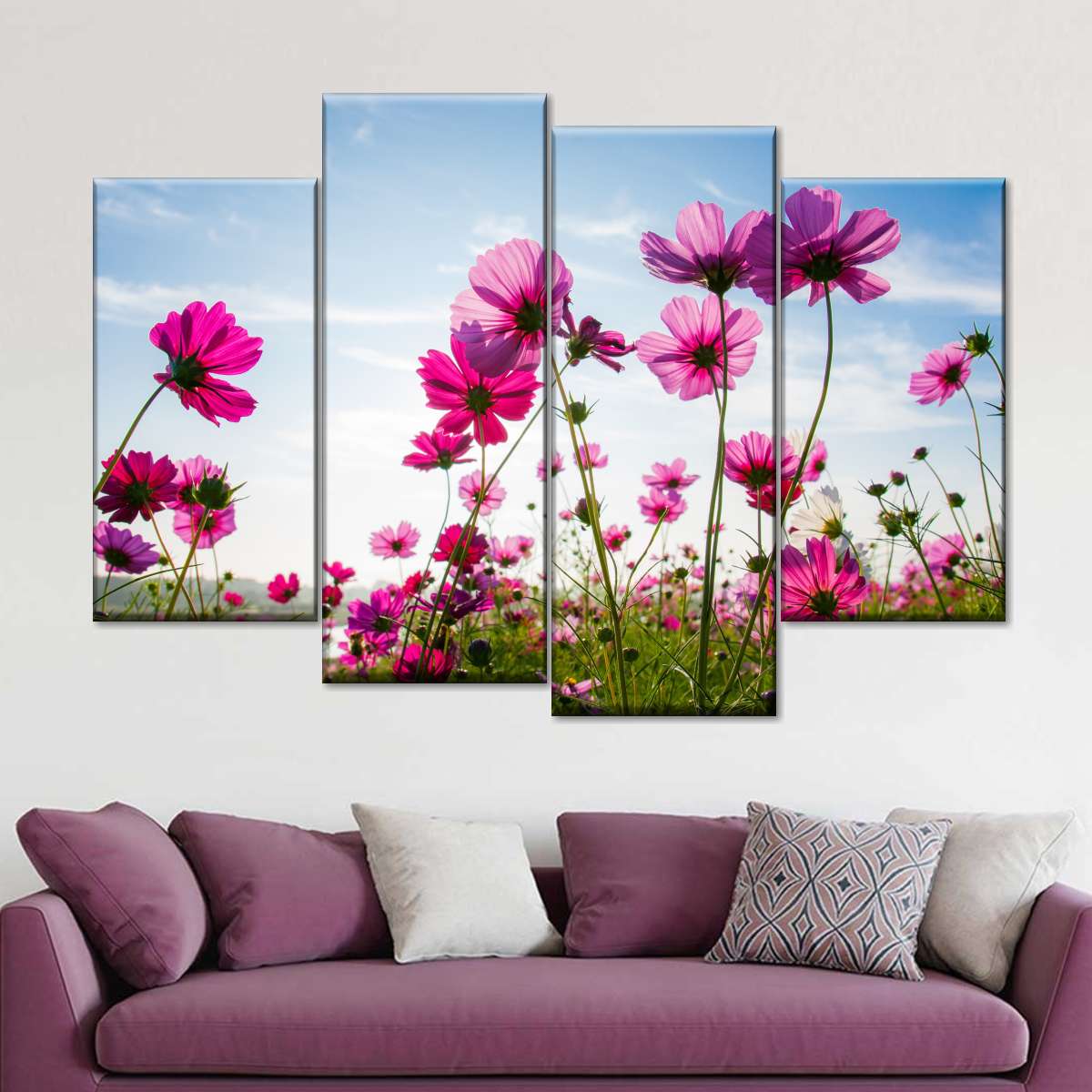 Wild Cosmos Flowers Wall Art