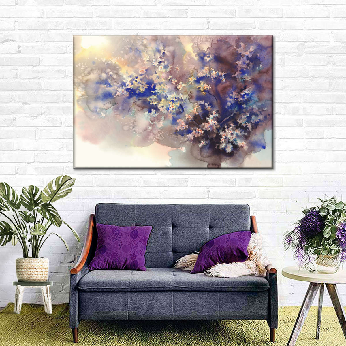 Cherry Floral Abstract Wall Art