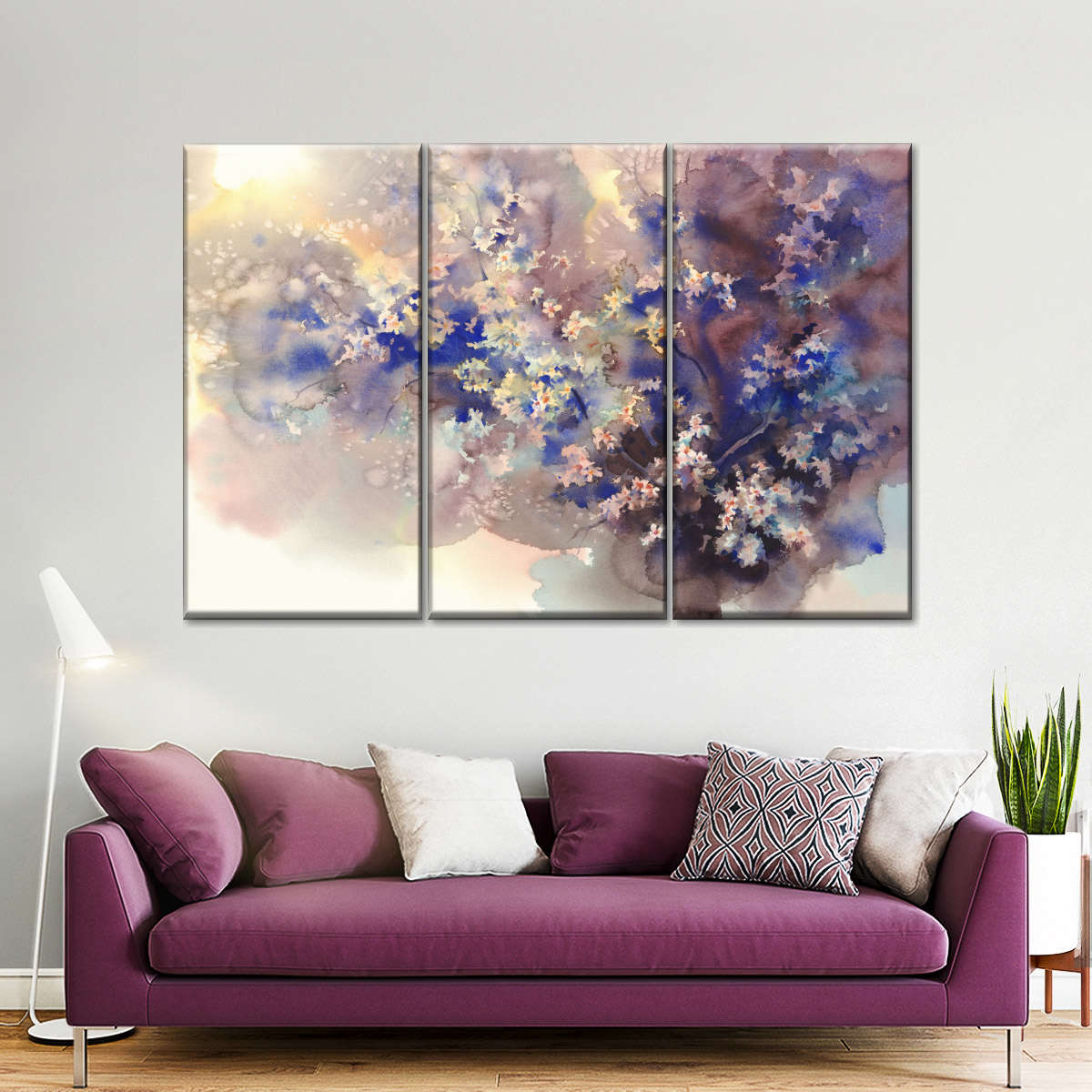 Cherry Floral Abstract Wall Art