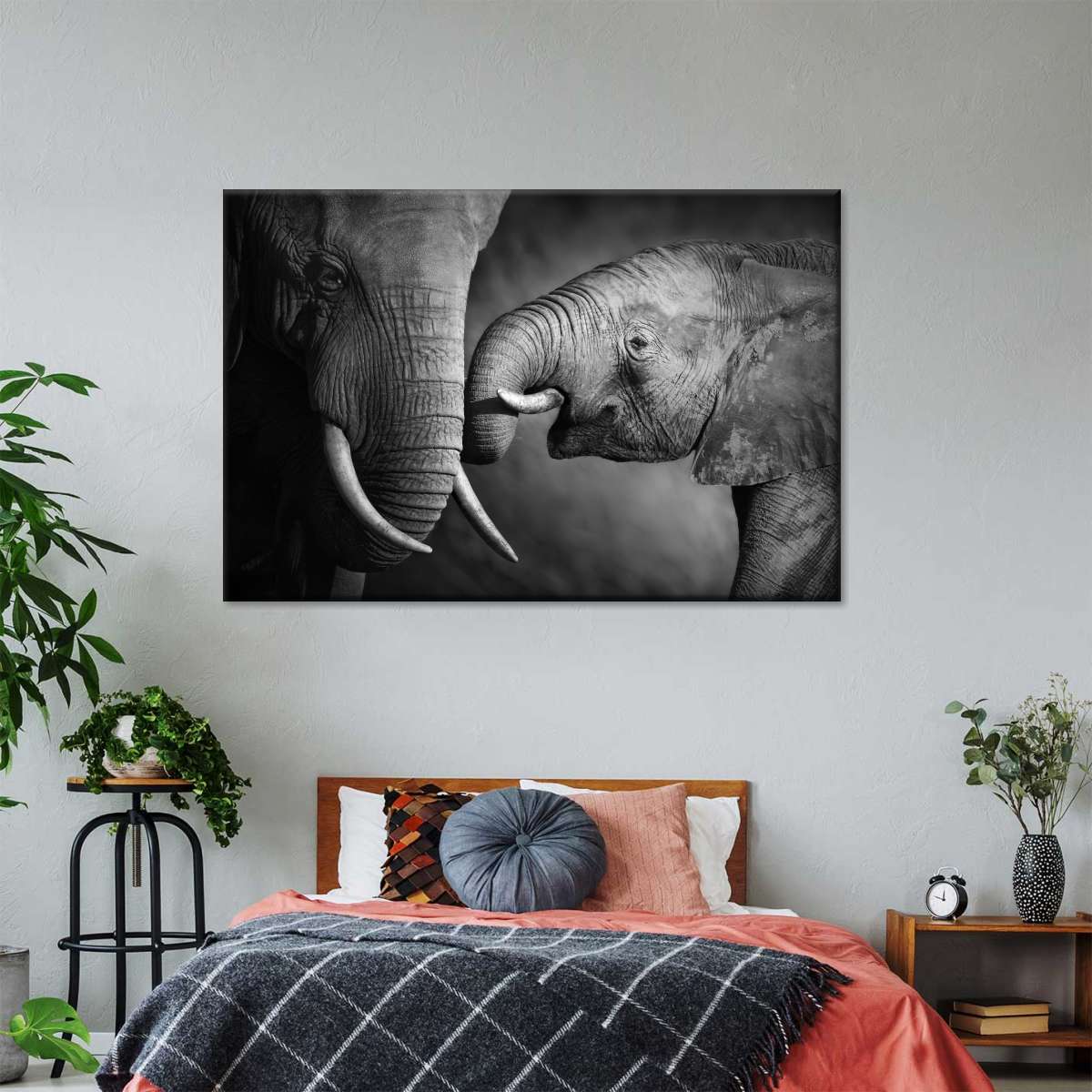 Elephant Affection Wall Art