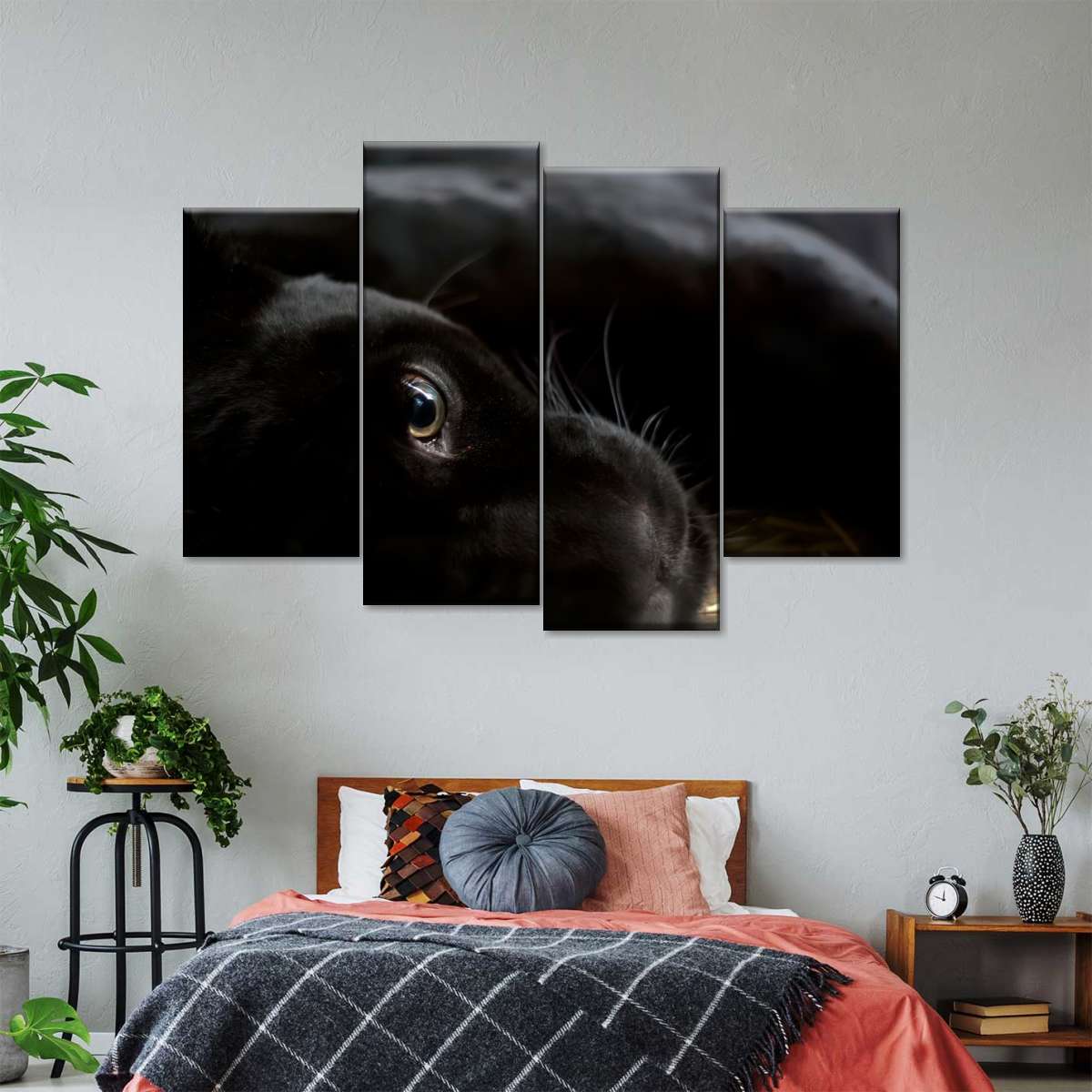 Comfortable Black Panther Wall Art