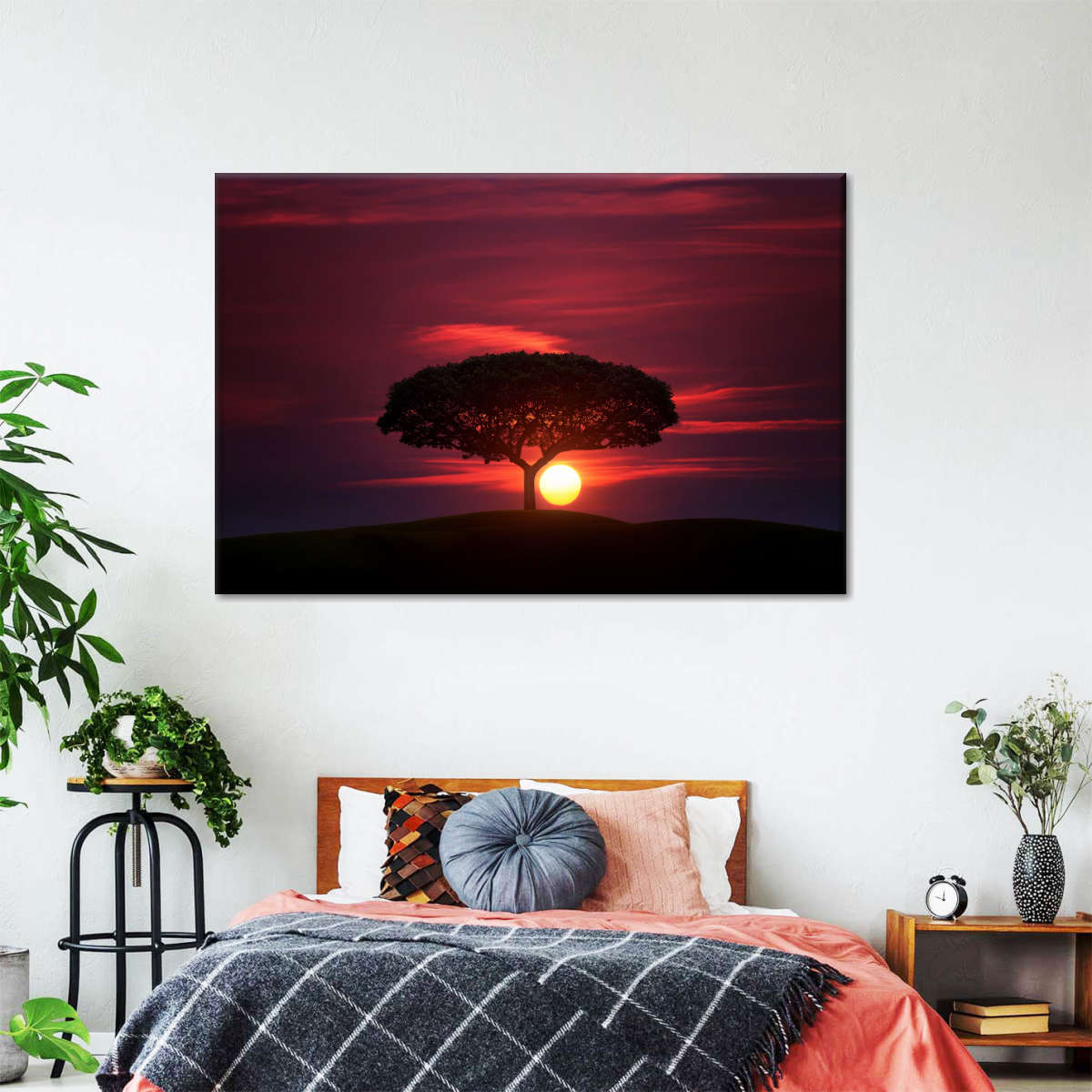 African Sunset Sky Wall Art