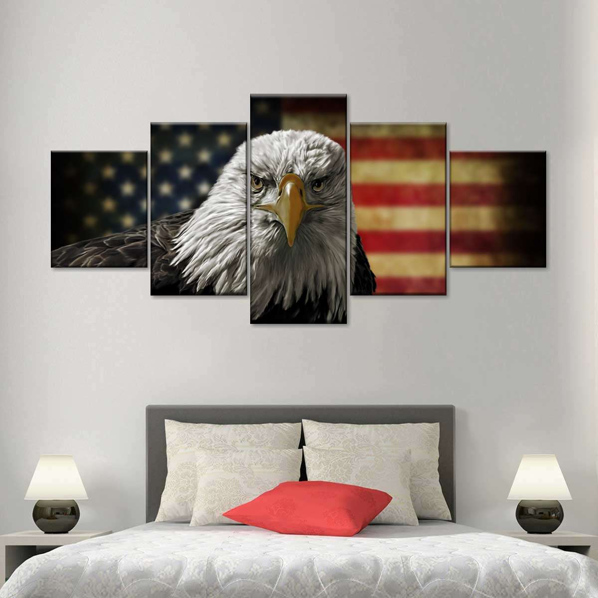 Eagle And Flag Of America Wall Art