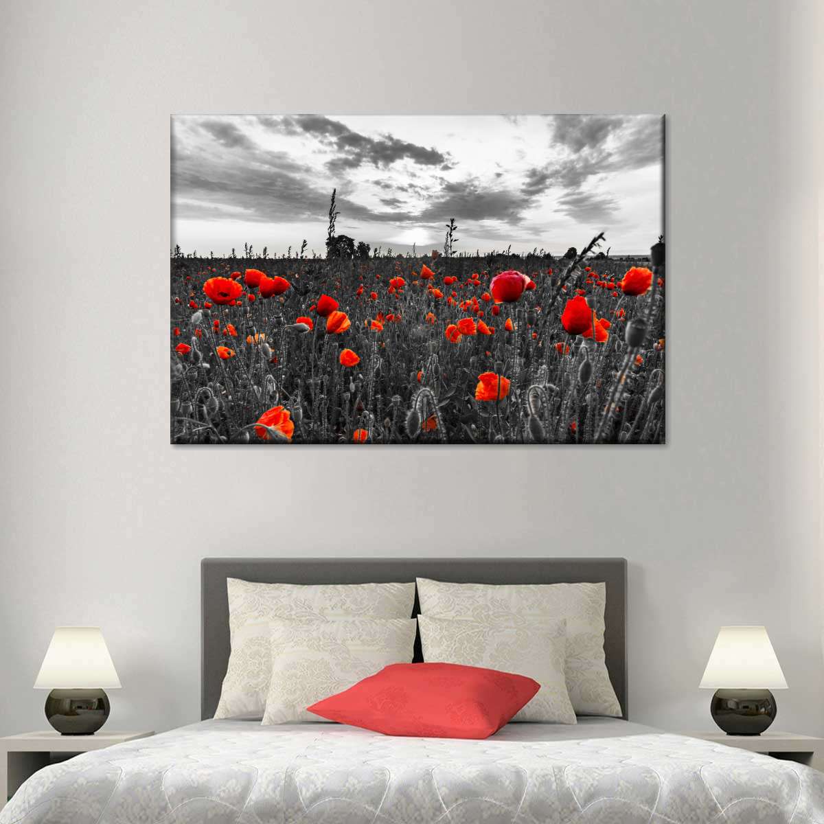 Poppy Field At Dusk Pop Wall Art