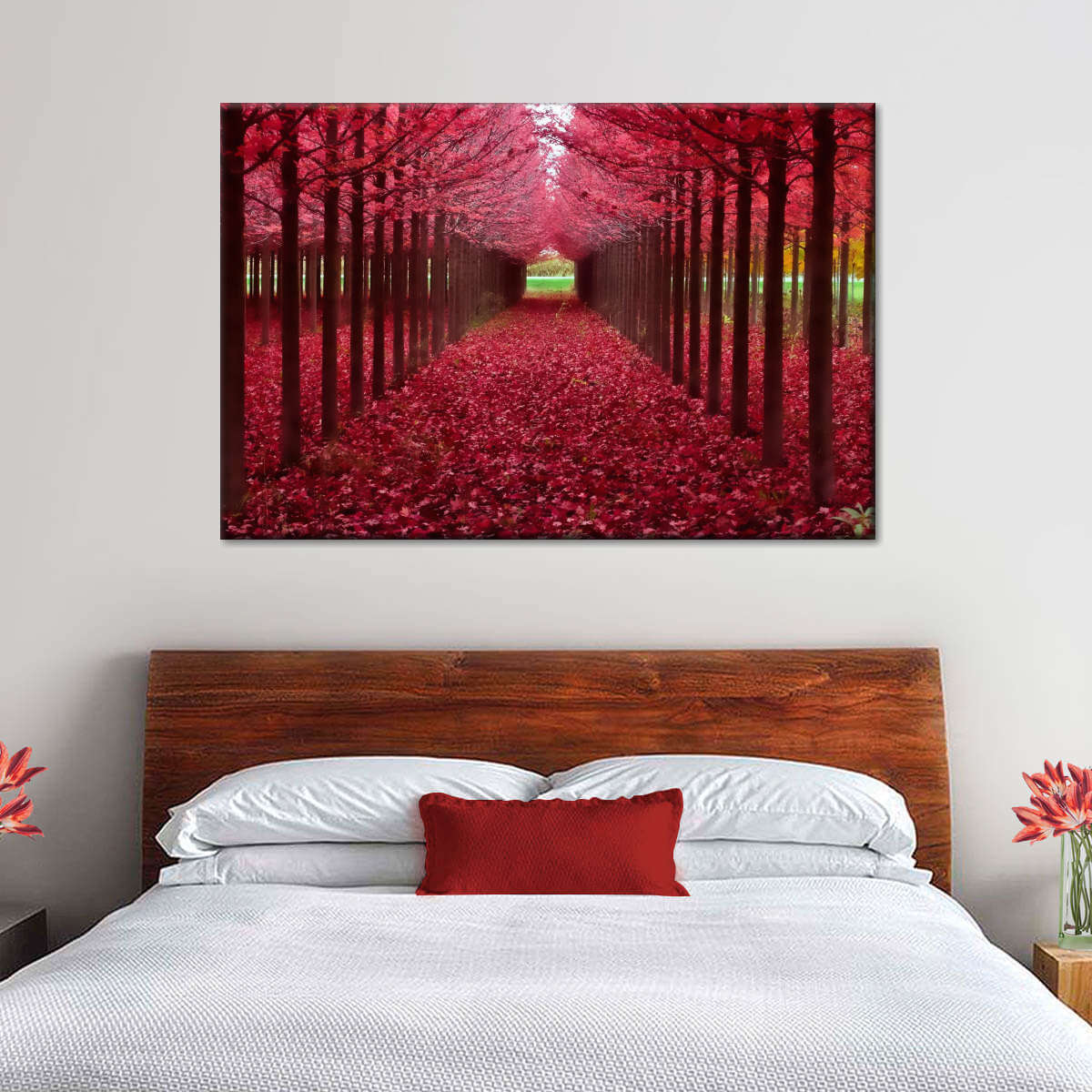 Red Forest Wall Art