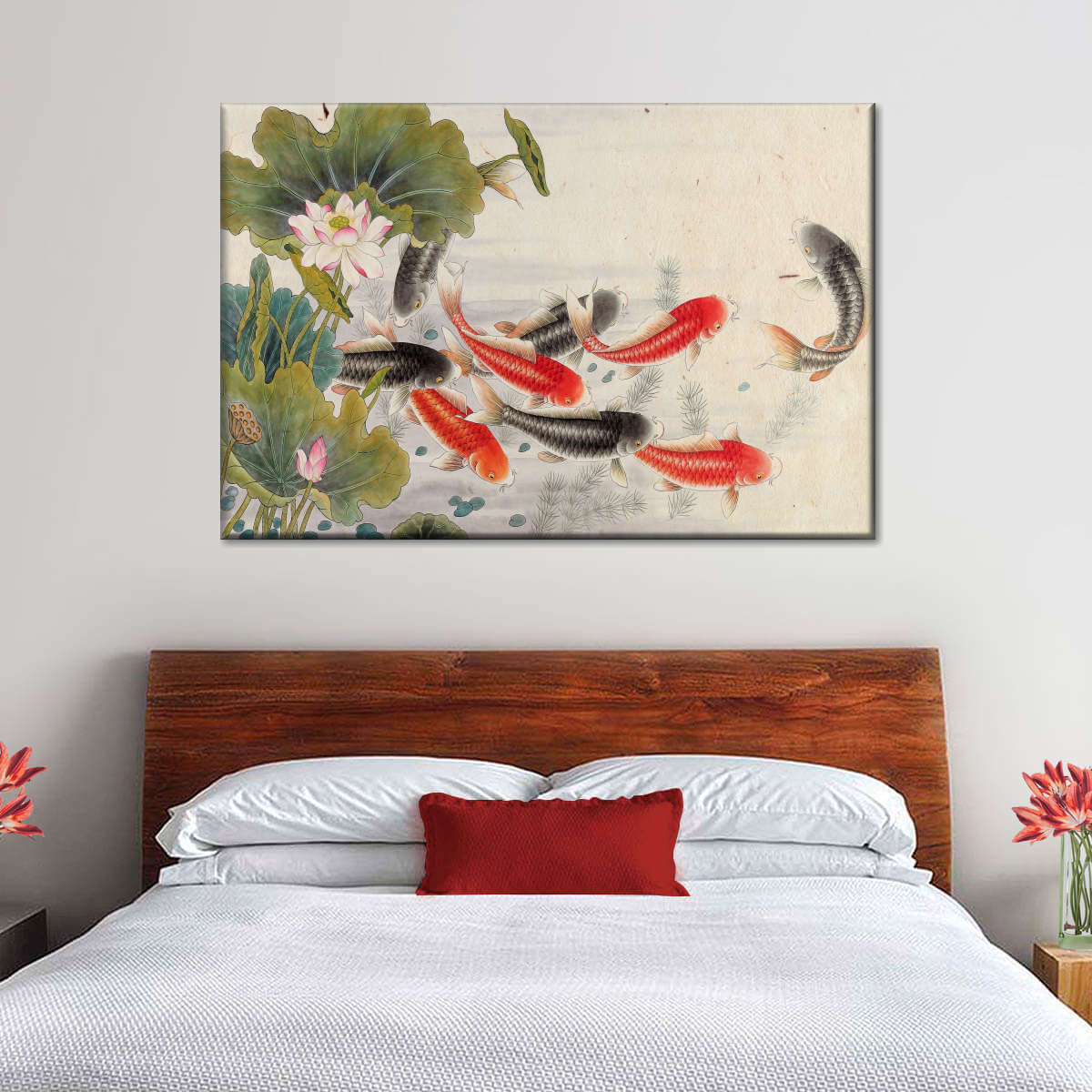 Japanese Koi Pond Wall Art