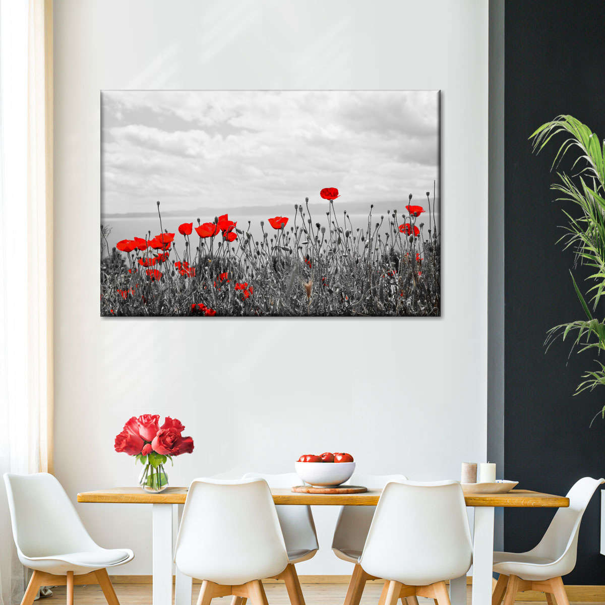 Red Poppy Field Pop Wall Art