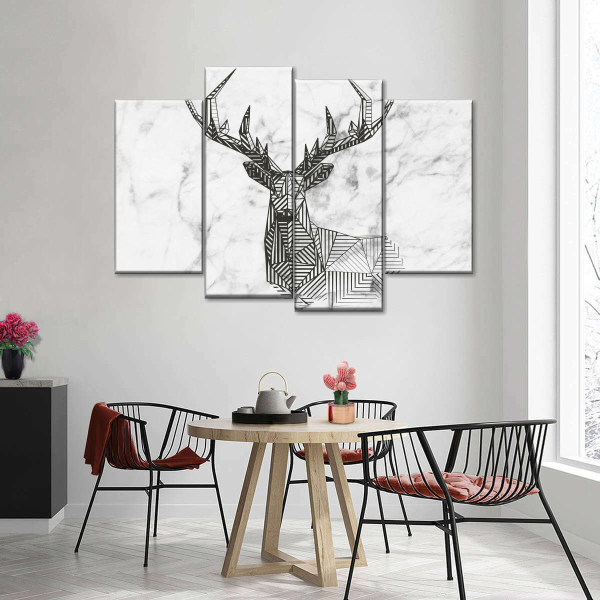 Geometric Stag Wall Art