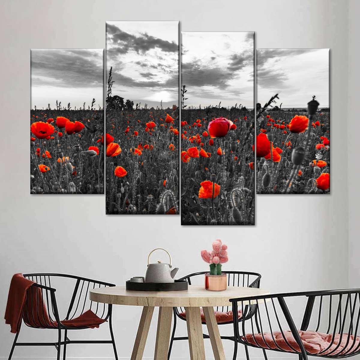 Poppy Field At Dusk Pop Wall Art