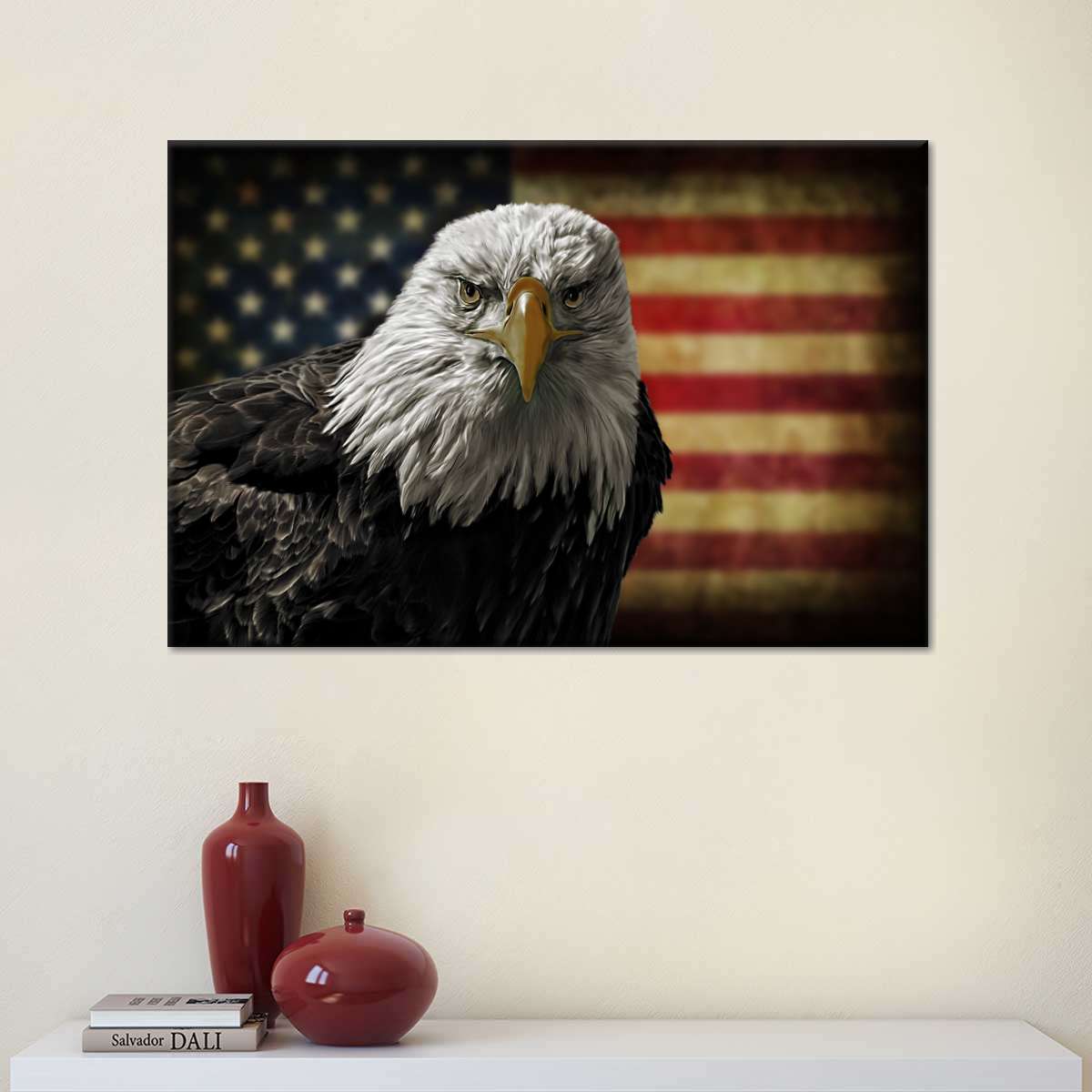 Eagle And Flag Of America Wall Art