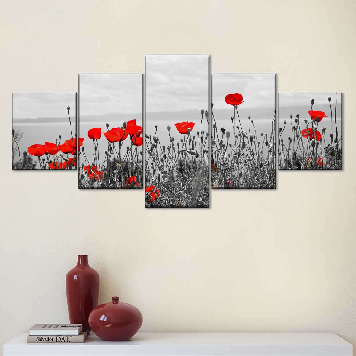 Red Poppy Field Pop Wall Art