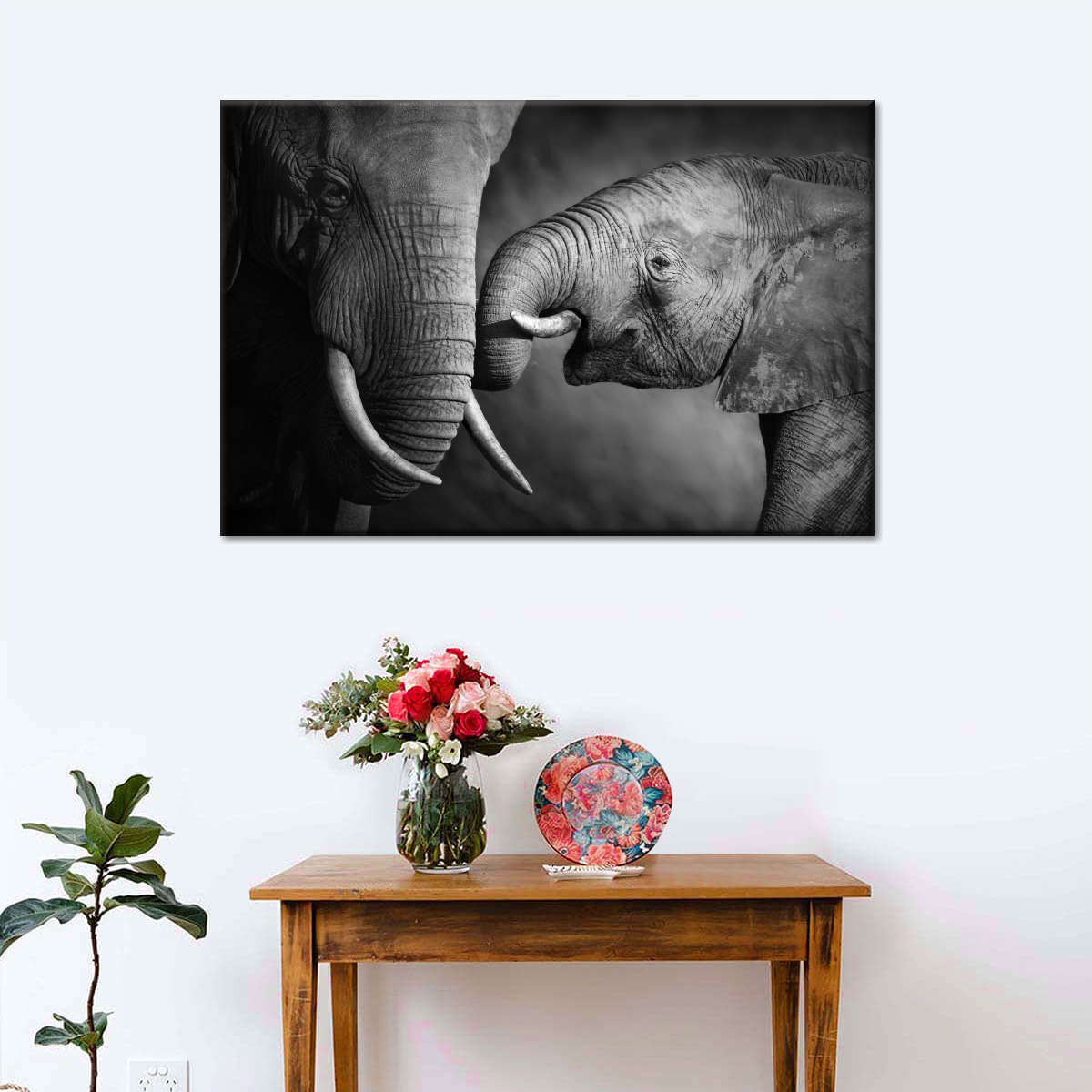 Elephant Affection Wall Art