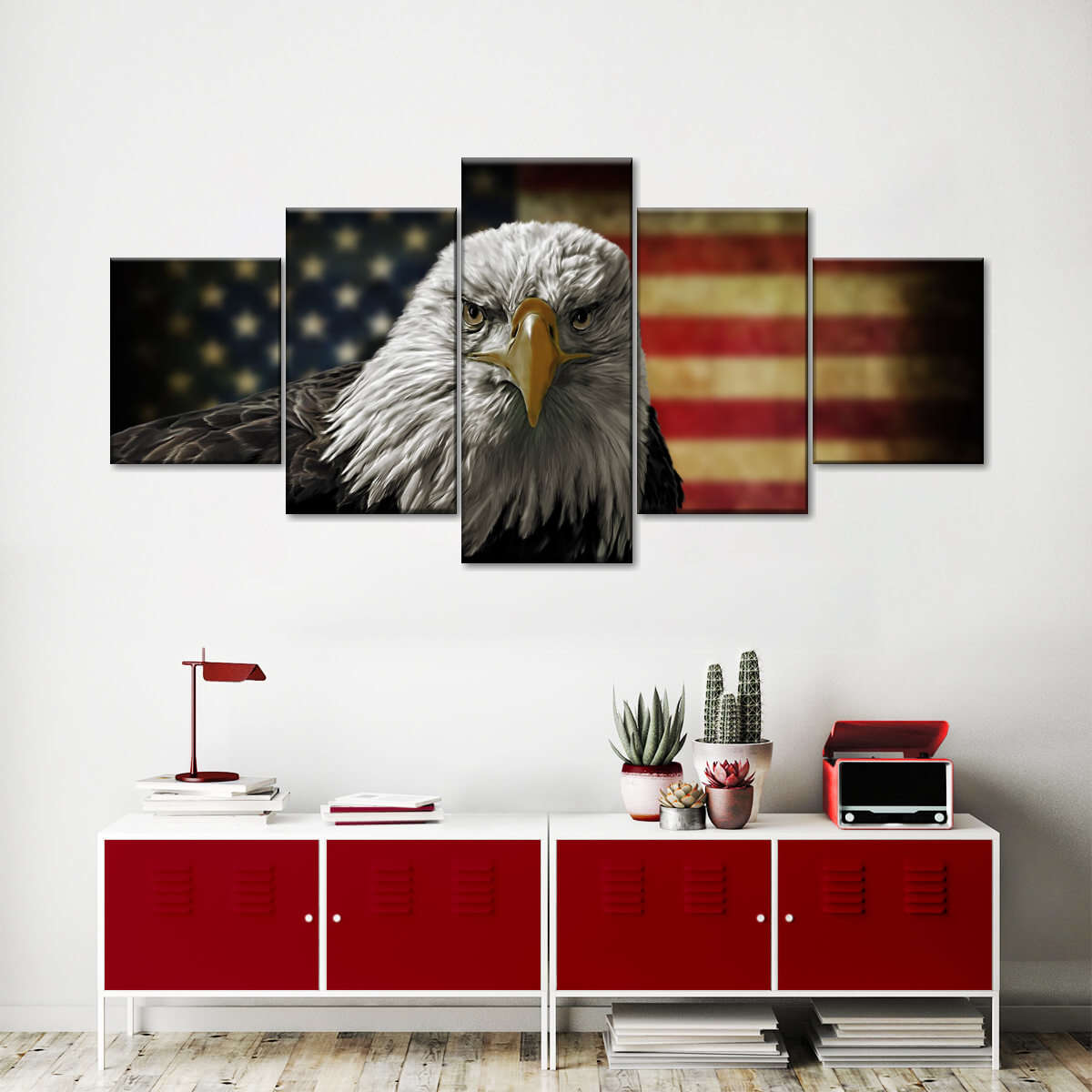 Eagle And Flag Of America Wall Art