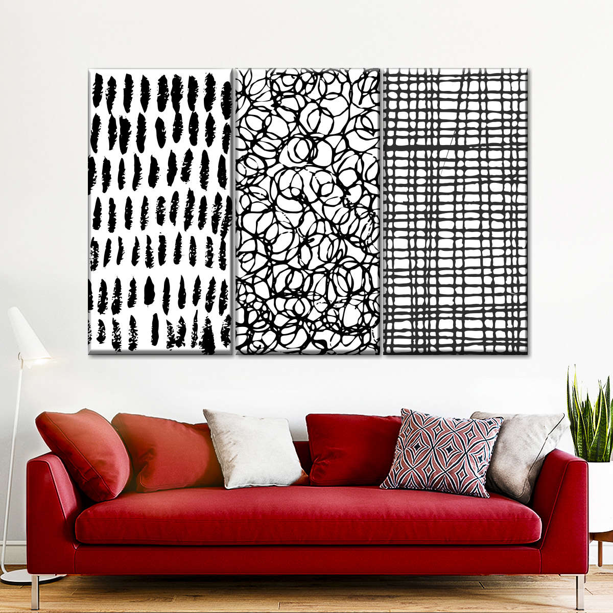 Bold Scribbles Abstract II Wall Art