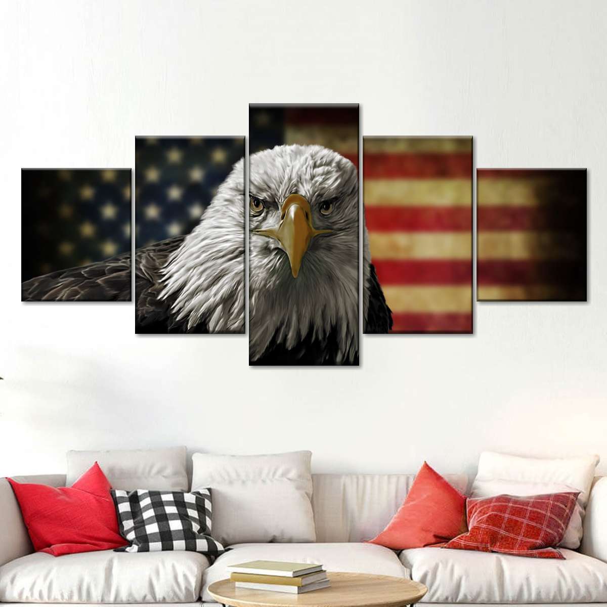 Eagle And Flag Of America Wall Art