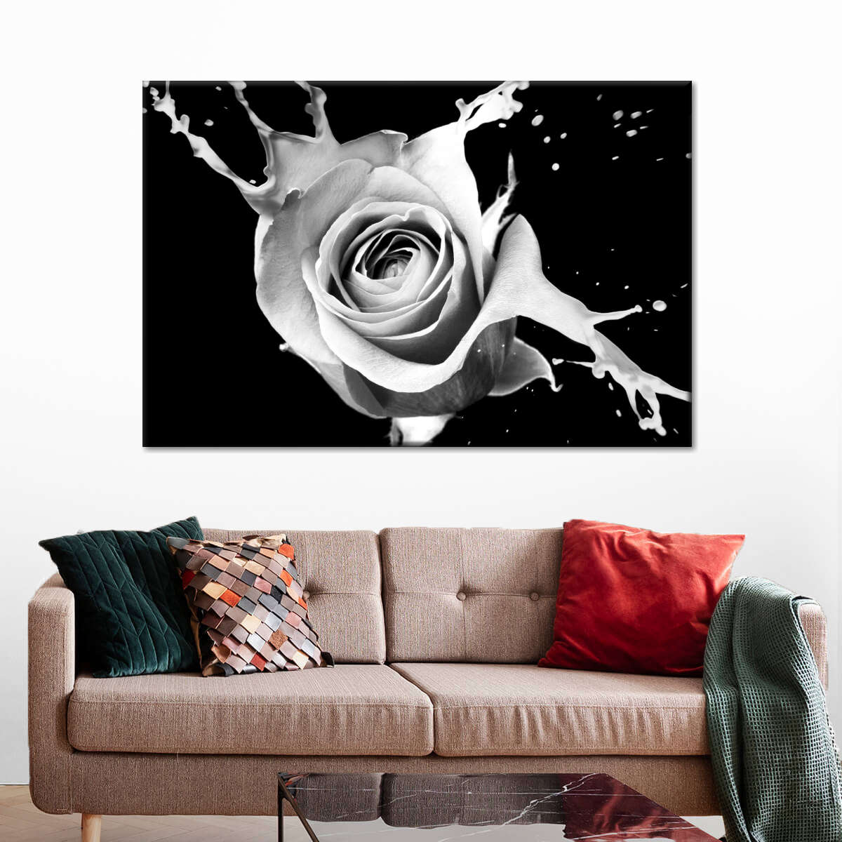 Rose Splash Wall Art