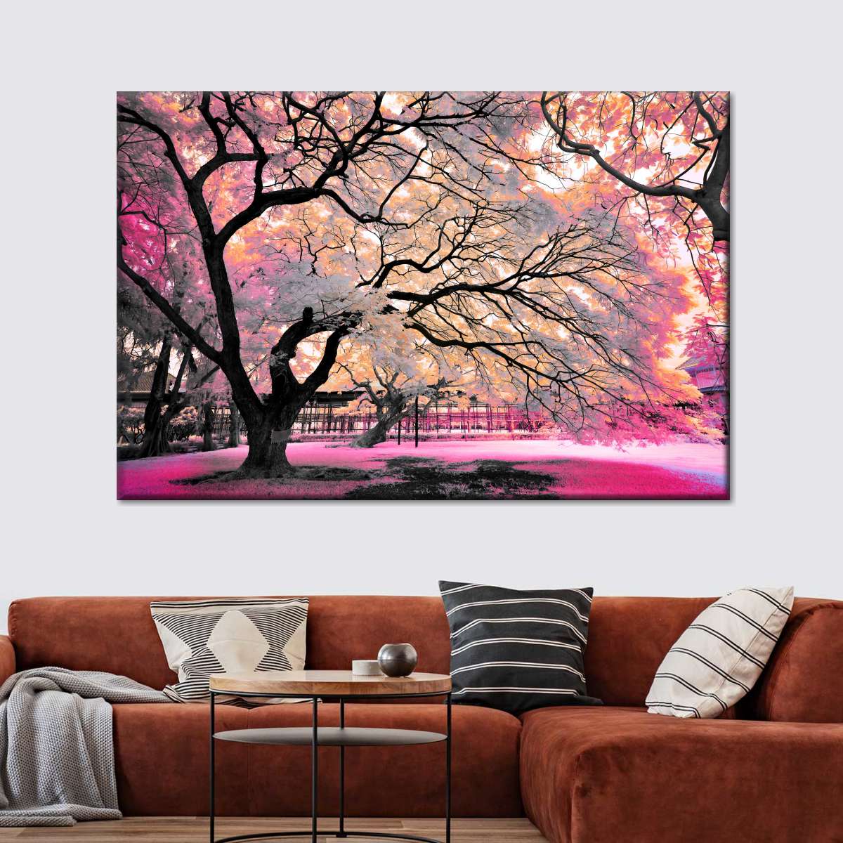 Pink Bloom Claw Trees Wall Art